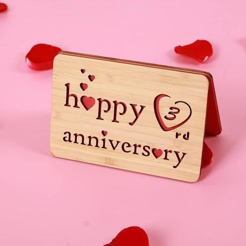 Wooden Anniversary Card (3rd)